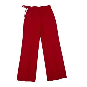 Yves Saint Laurent Rive Gauche Red Wool Pants